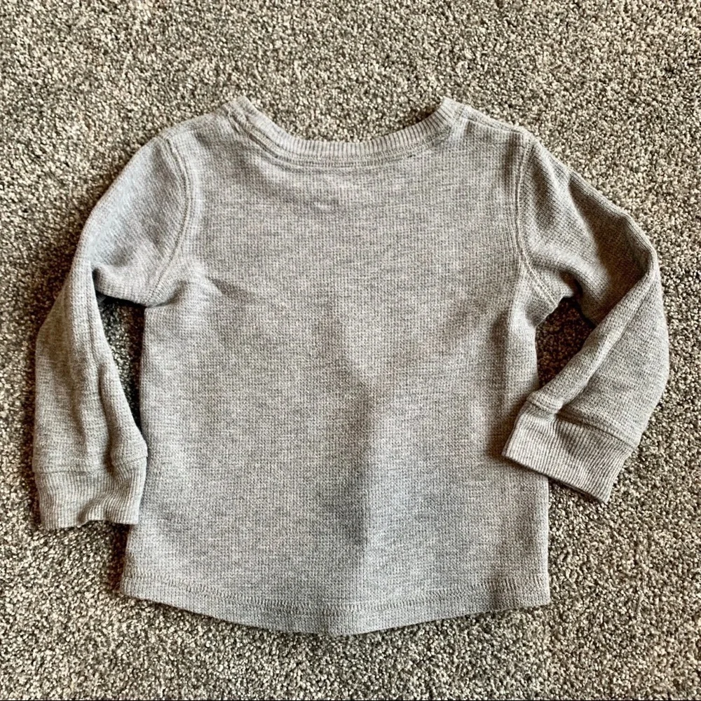 Two Waffle Knit Long Sleeved Tops - 18 Months
